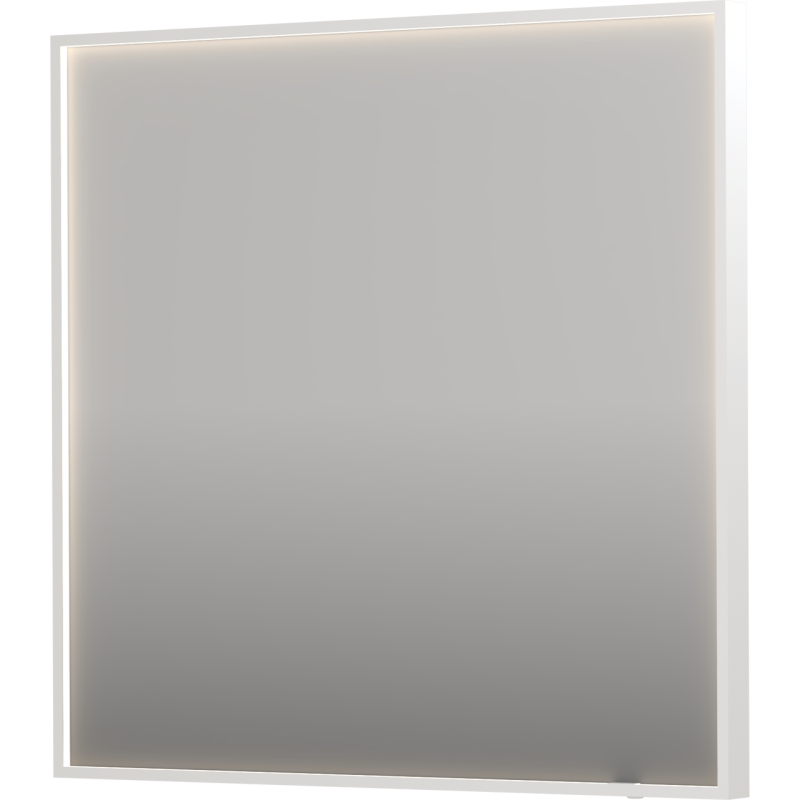 Sanibell Ink SP19 spegel med belysning, dimbar, imfri, matt vit, 80x80 cm