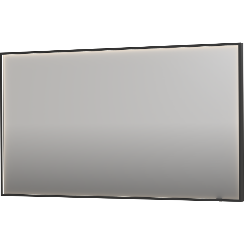 Sanibell Ink SP19 spegel med belysning, dimbar, imfri, borstad svart, 140x80 cm