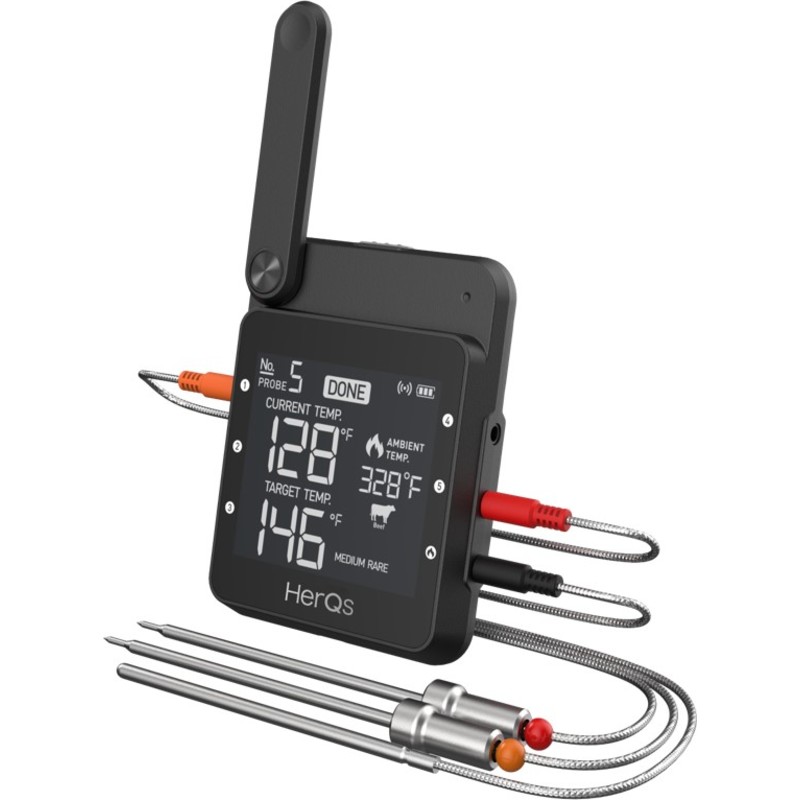 HerQs Professional, rostningstermometer med trådlös display, app styrning