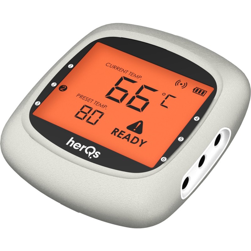 HerQs Easy BBQ, stegetermometer med trådløs display, appstyret