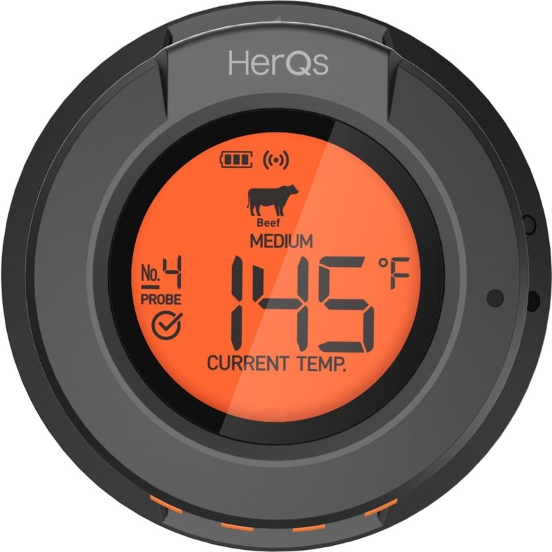 HerQs Dome, rostningstermometer med trådlös display, app styrning
