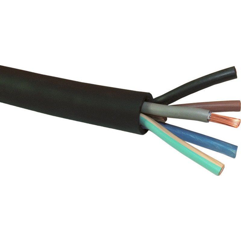 H07RN-F gummikabel, 5G6 mm², metervare