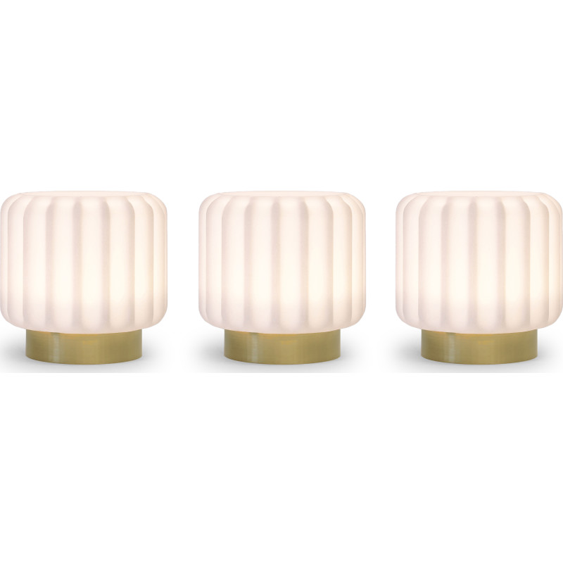 Atelier Pierre Dentelles uppladningsbar bordslampa, 3 st, guld