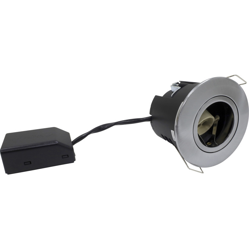 Nordtronic Uni Install downlight 63 Round GU10, borstad aluminium