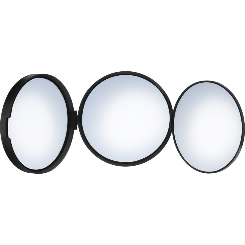 Smedbo Outline Lite taskespejl, Ø10 cm, mat sort