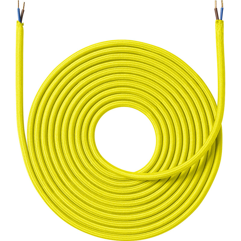 Nielsen Light stofledning, 2x0,75 mm ², 4 meter, gul