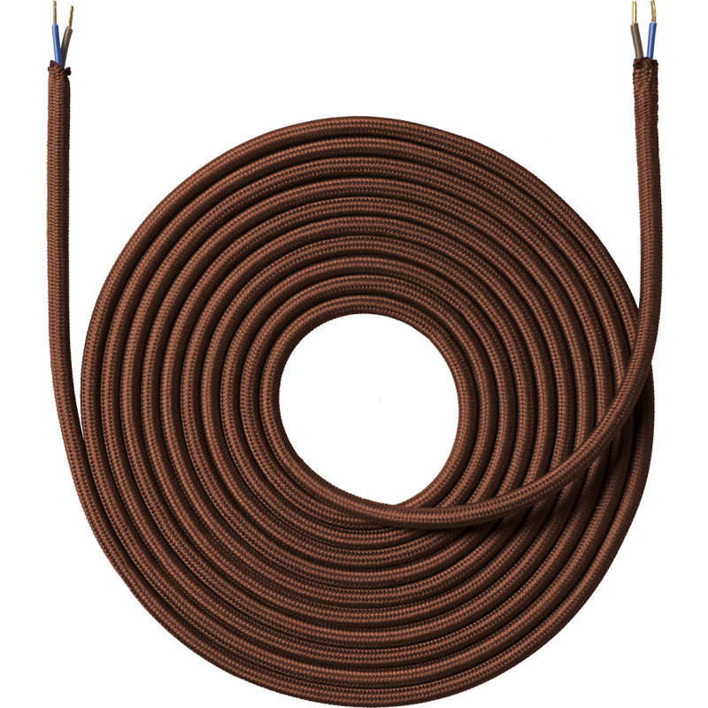 Nielsen Light tygledning, 2x0,75 mm², 4 meter, brun