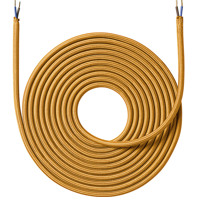 Nielsen Light stofledning, 2x0,75 mm ², 4 meter, guld