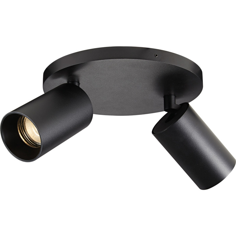 SpotOn Circle2 Loft/Væglampe Sort - Antidark - Stue - Aluminium