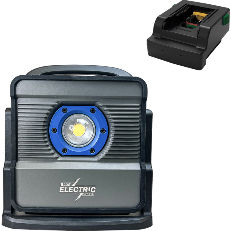 Blue Electric Plus-line arbetslampa, 40W, svart