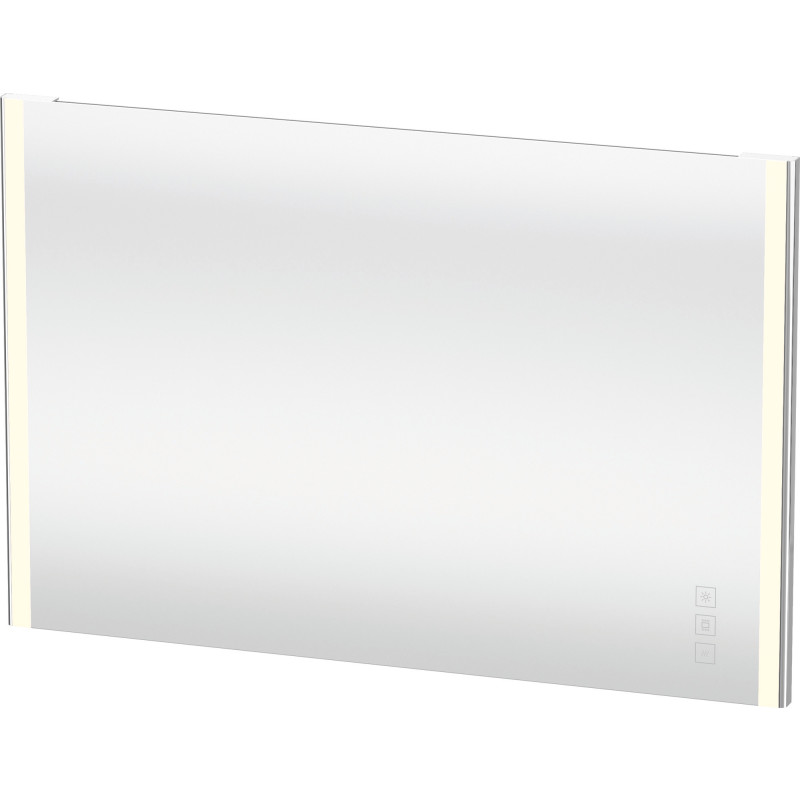 Duravit XSquare spegel med belysning, dimbar, touch, 120x80 cm, krom