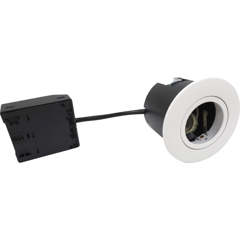 Nordtronic Quick Install downlight, GU10, rund, matt vit