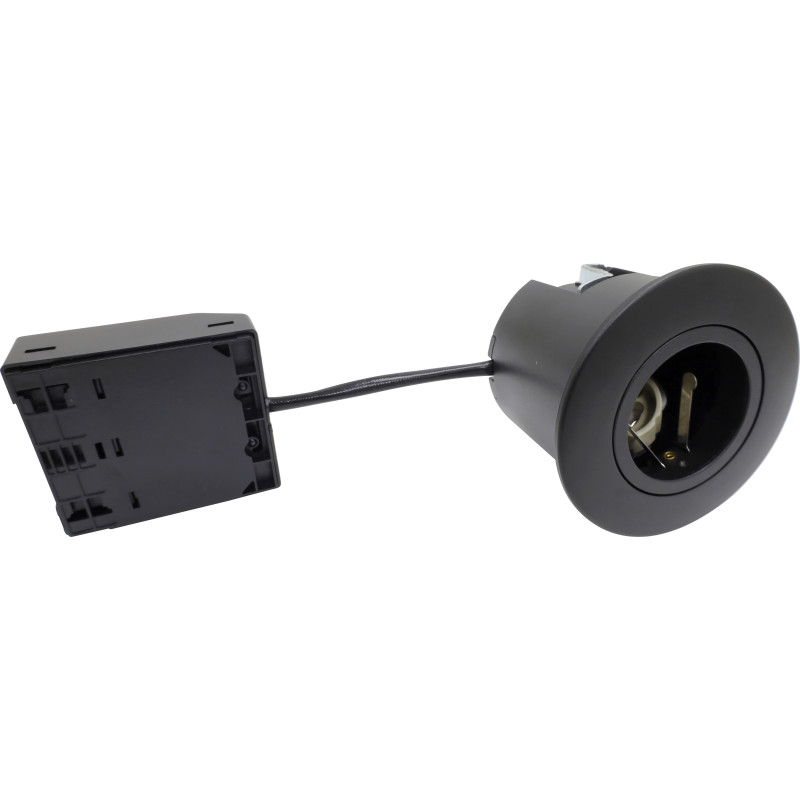 Nordtronic Quick Install downlight, GU10, rund, matt svart