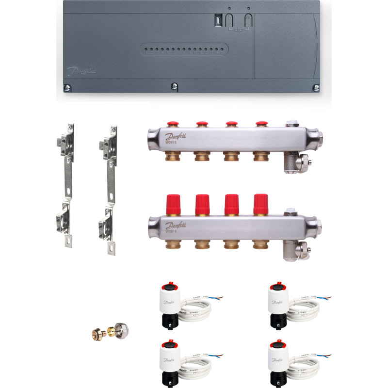 Danfoss Icon2 golvvärmestyrning, trådlös, 4 slingor