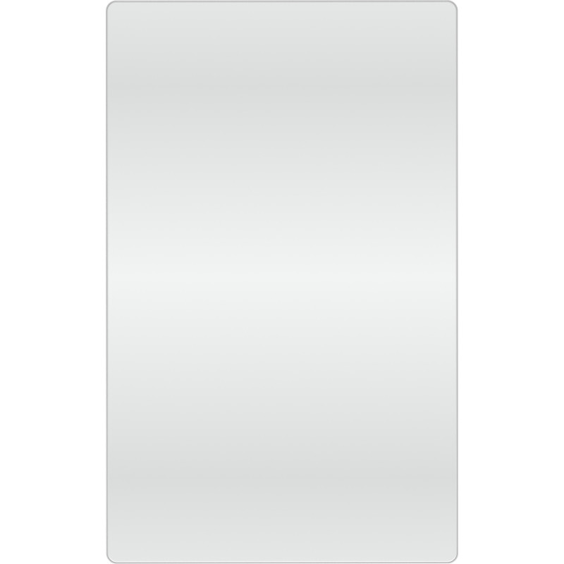 Loevschall Refine Square spejl, 75x120 cm, børstet aluminium