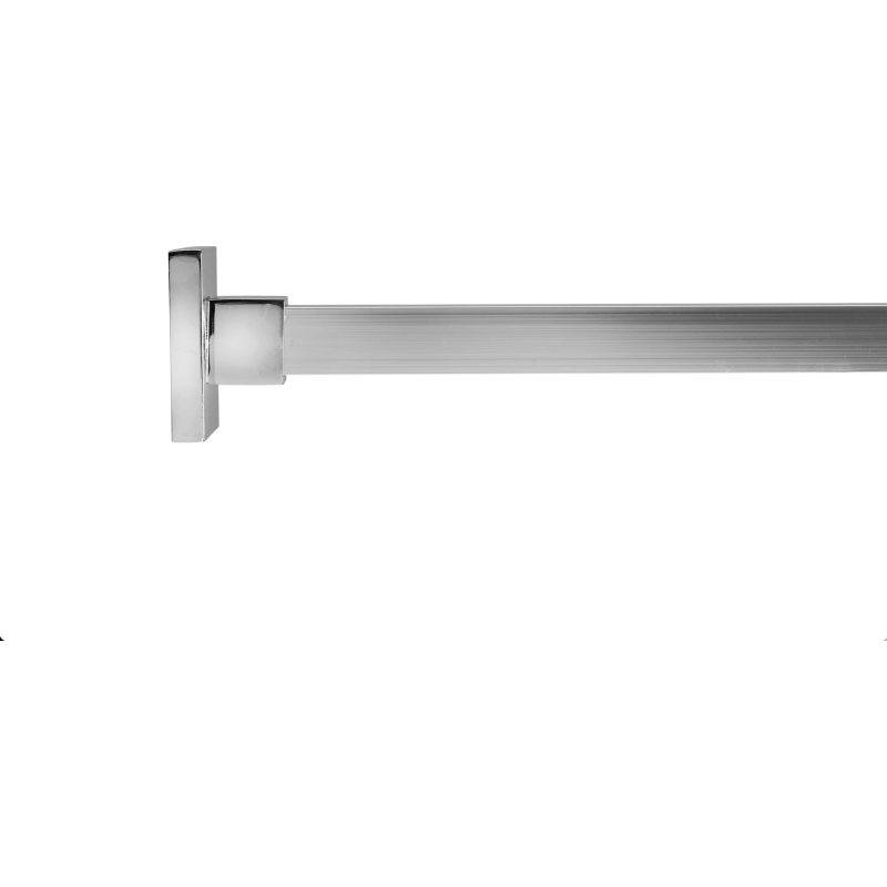 Hefe firkantet duschdraperistång, 250 cm, aluminium