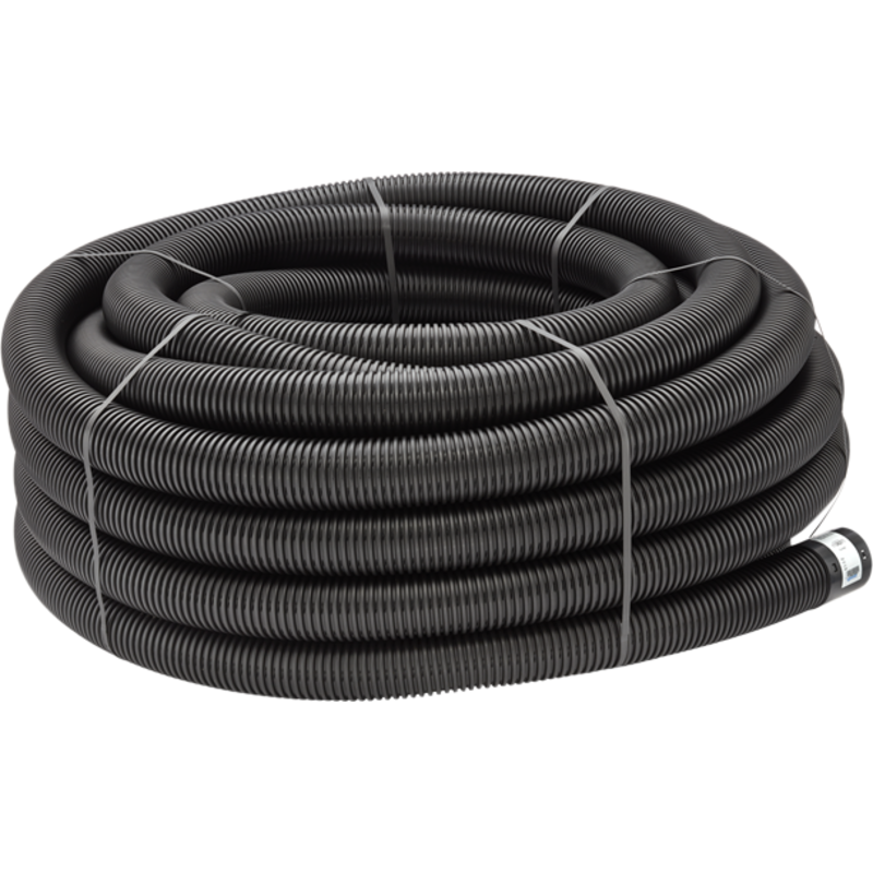 50 meter Uponor PE dräneringsrör 126/113 mm, svart