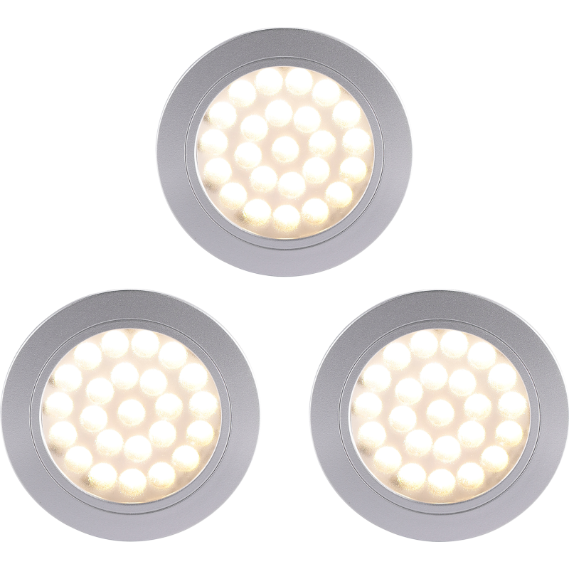 Cambio ind- & pbygningsspot (st med 3 spot og LED driver), indbygget 2W LED pr. spot, slv - Nordlux