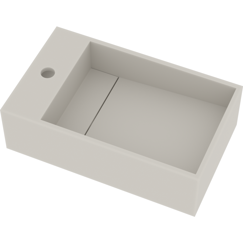 Ideavit SolidCube-50 håndvask, 50x30 cm, mat hvid