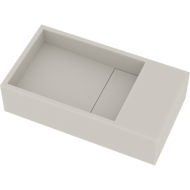 Ideavit SolidCube-40 håndvask, 40x22 cm, mat hvid
