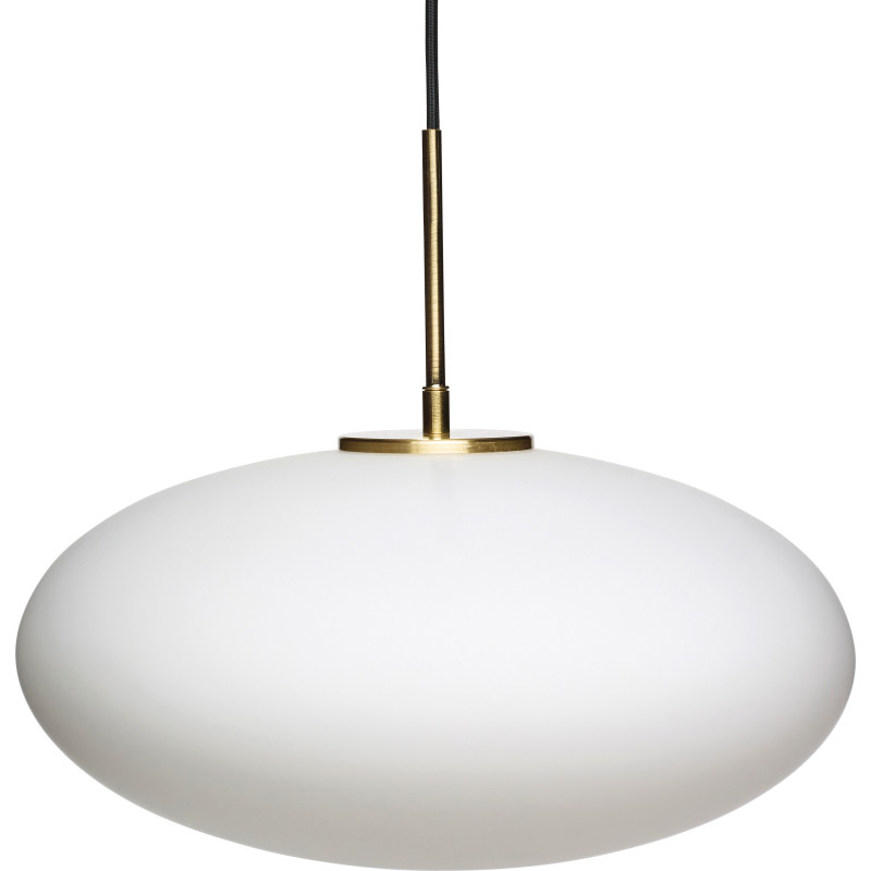 Muse Pendel Ellipse Opal/Brass - Hübsch - Stue - Metal