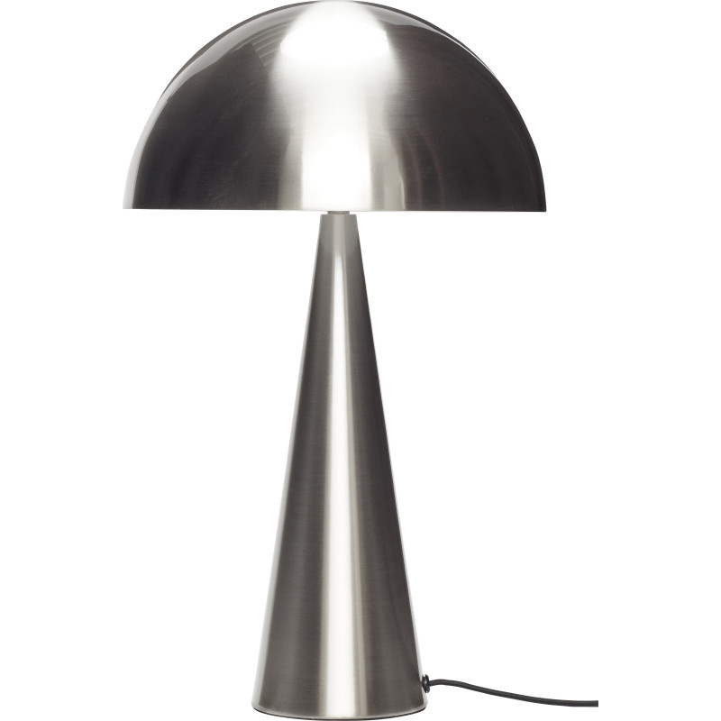 H&uuml;bsch Mush bordslampa, nickel, 50 cm