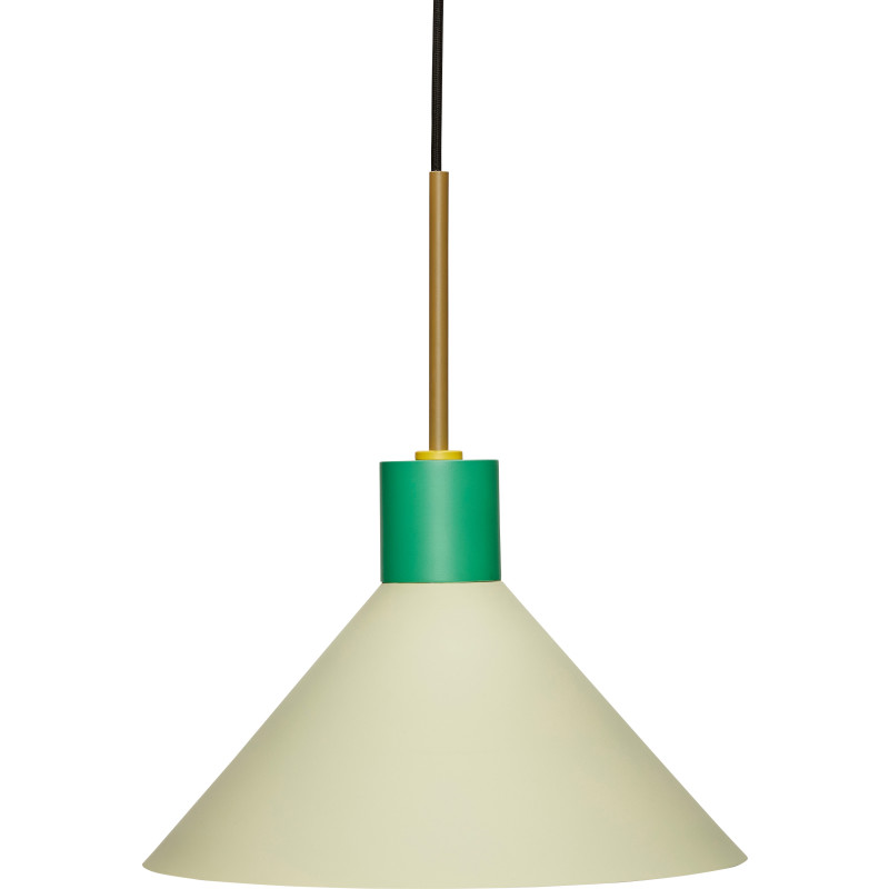 Crayon Pendel Ø35 Brown/Green/Orange - Hübsch - Spisestue - Design - Metal - Med én lyskilde