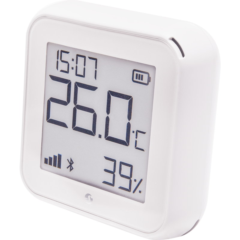 Shelly Plus H&T Gen3, WiFi temperatur- og fugtighedssensor, mat hvid