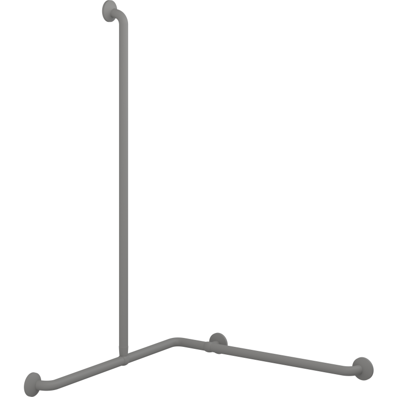 Pressalit Care Plus stödhandtag, 76,2x125 cm, grå