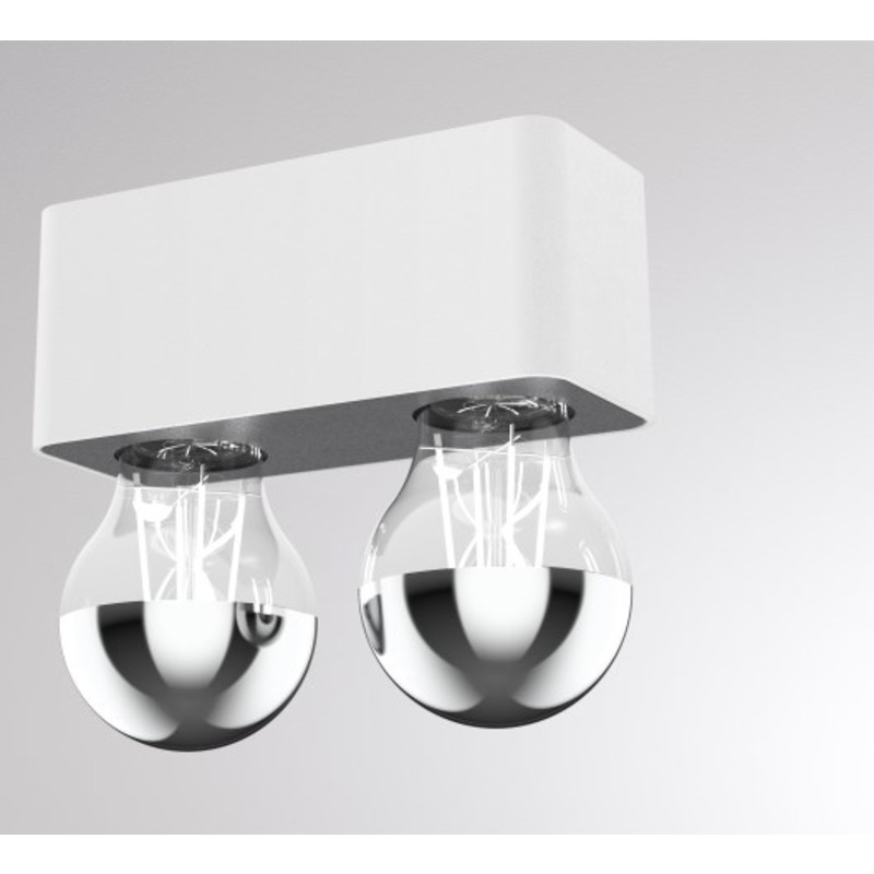 Tupaq SD v&auml;gg-/taklampa vit/svart E27 exkl. ljusk&auml;lla 7W led