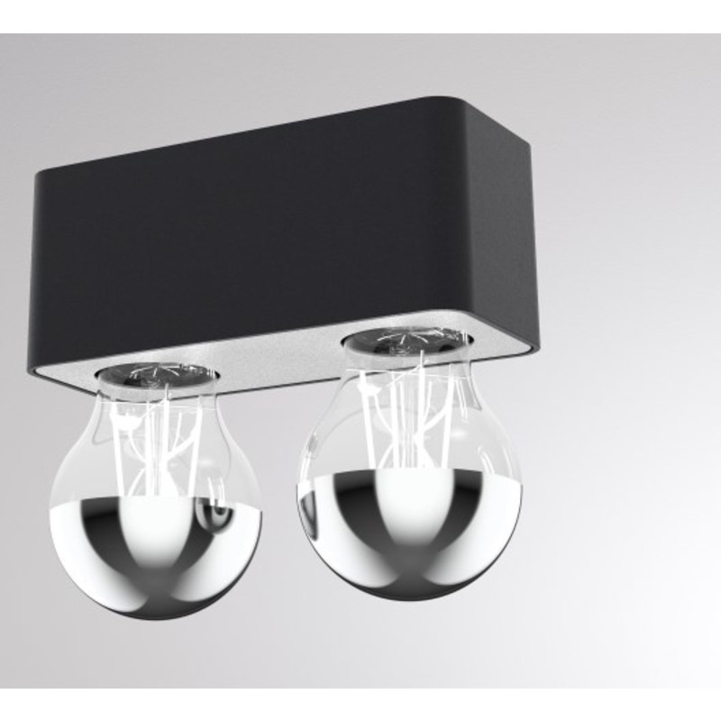 Tupaq SD v&auml;gg-/taklampa svart/vit E27 exkl. ljusk&auml;lla 7W led