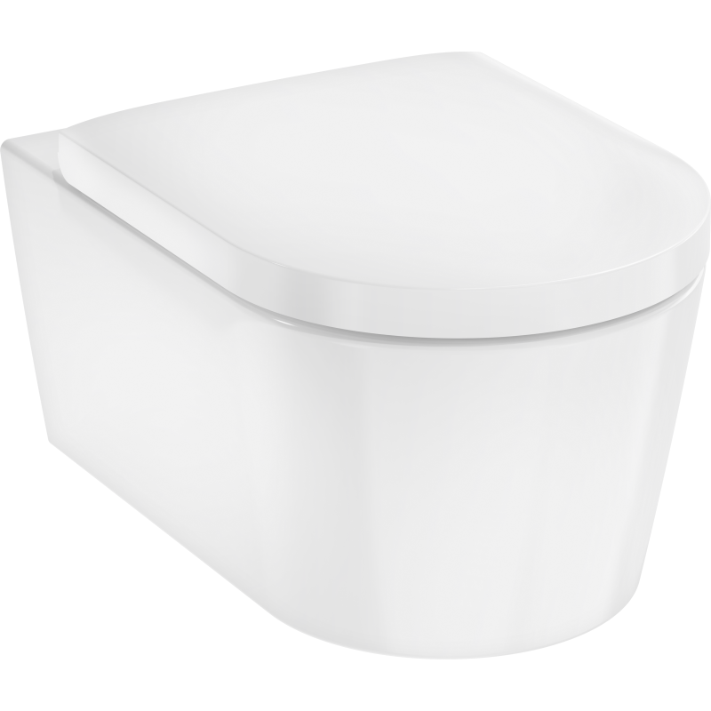 Hansgrohe EluPura S 540 v&auml;ggh&auml;ngd toalett, utan spolkant, antibakteriell, vit