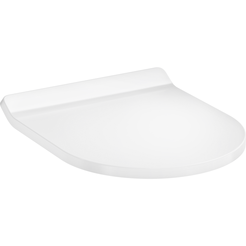 Hansgrohe EluPura S Slim toalettsits, soft close, snabbf&auml;ste, vit