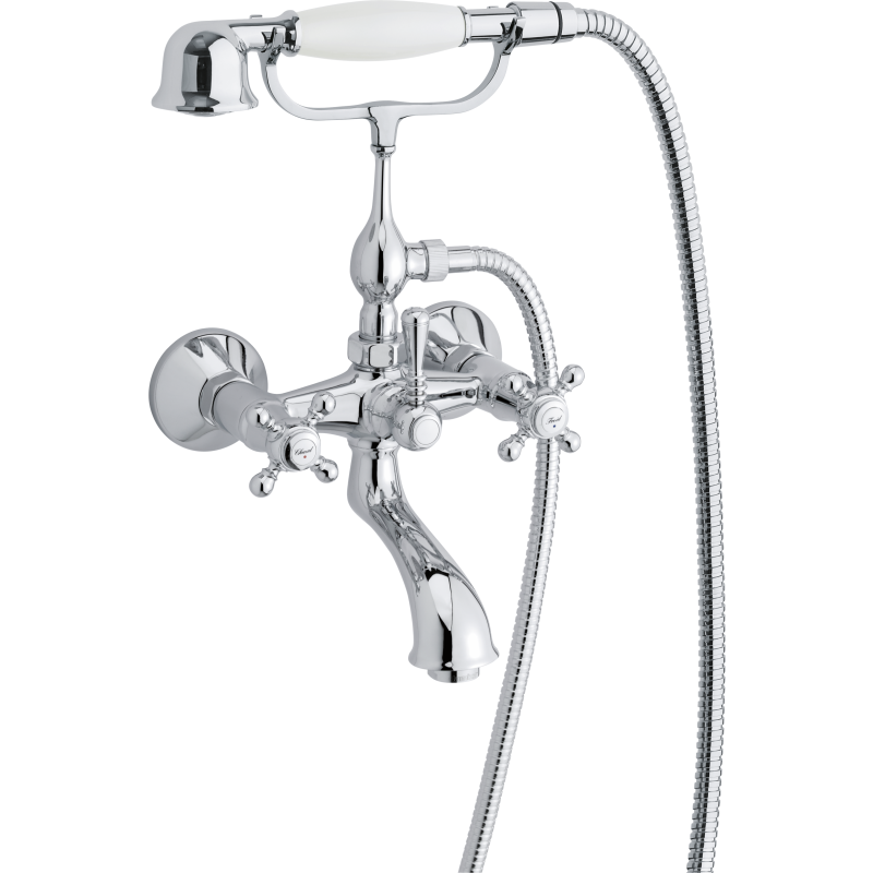 Damixa Tradition badkarsblandare med duschset, krom