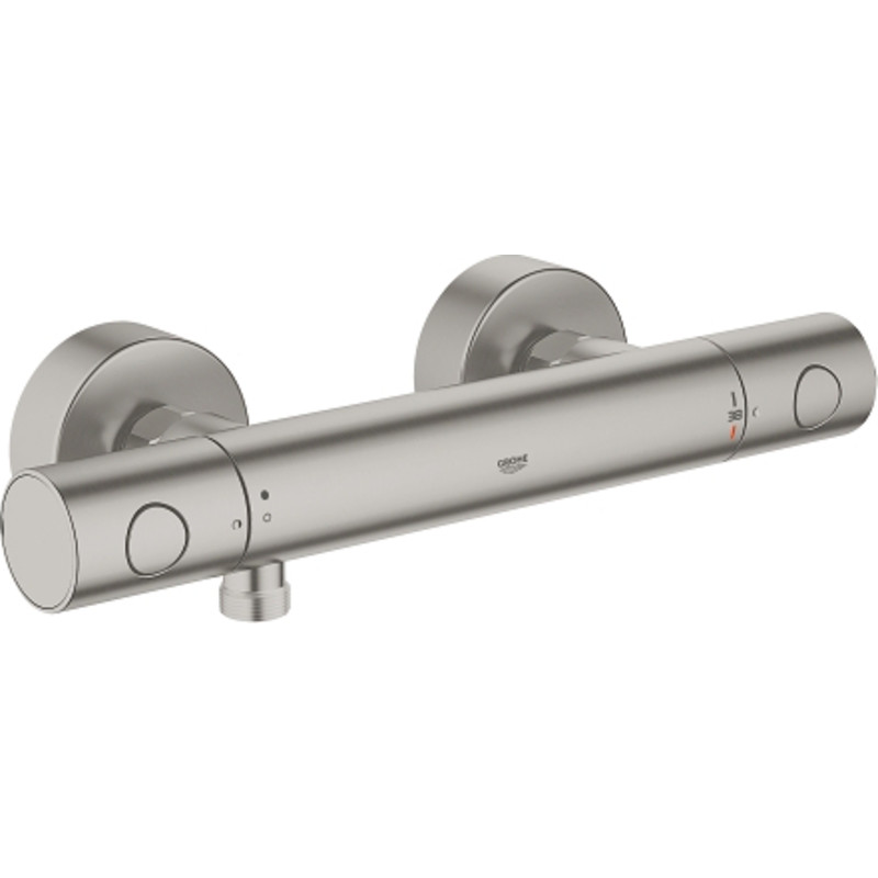 Grohe GRT 1000 Cosmo term brus - Term.bat. til brs. Supersteel vægmonteret 34065DC2