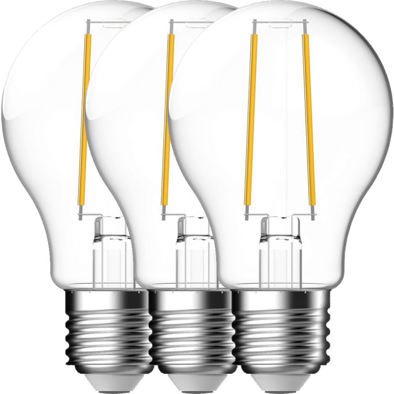 Nordlux LED pære A60 4000 Kelvin 500 Lumen Klar 3-pak E27