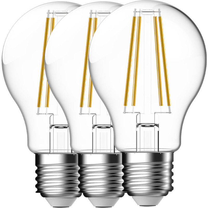 Nordlux E27 standardlampa, 8,6W, 4000K, 3 st.