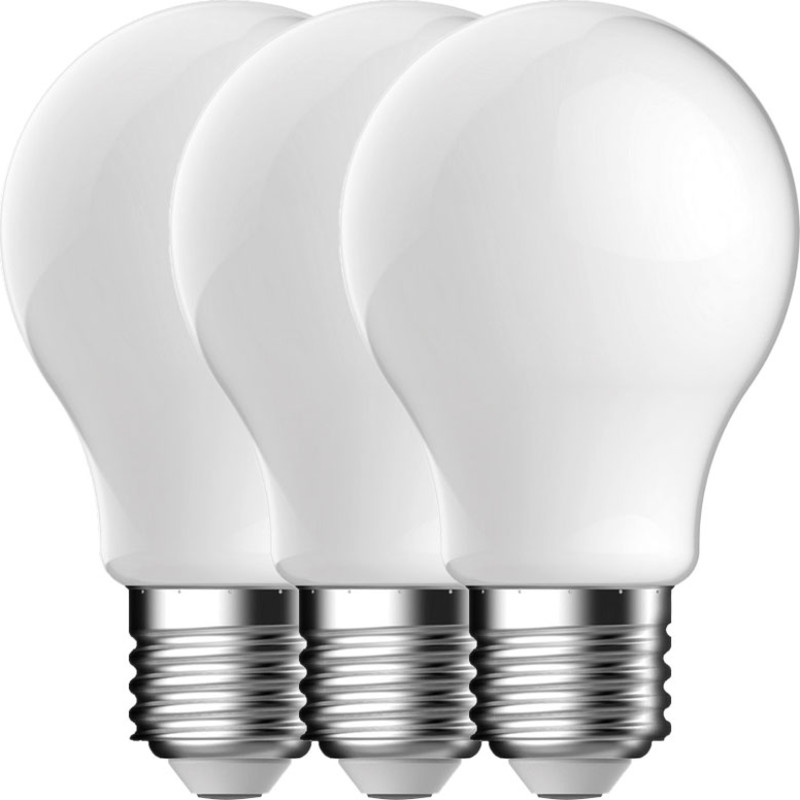 Nordlux E27 standardlampa, 8,5W, 4000K, 3 st.