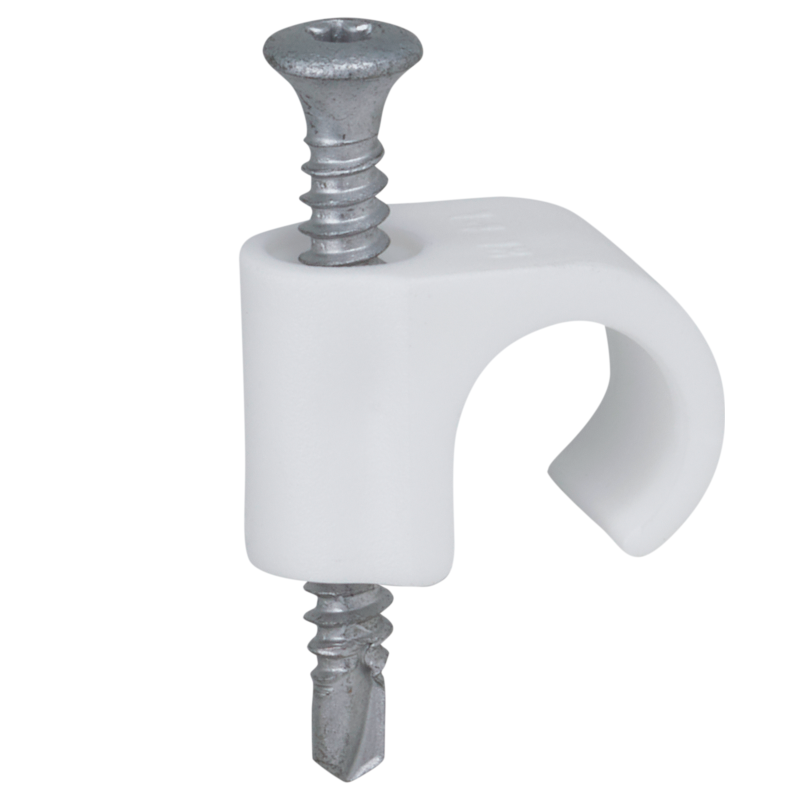 100 stk Drillclips 14-18 mm rund, TX20, hvid