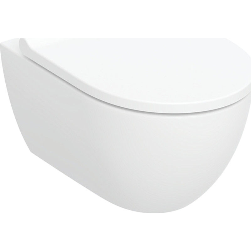 Geberit Acanto sæt væghængt toilet, skjult montering, TurboFlush, med toiletsæde: Soft close