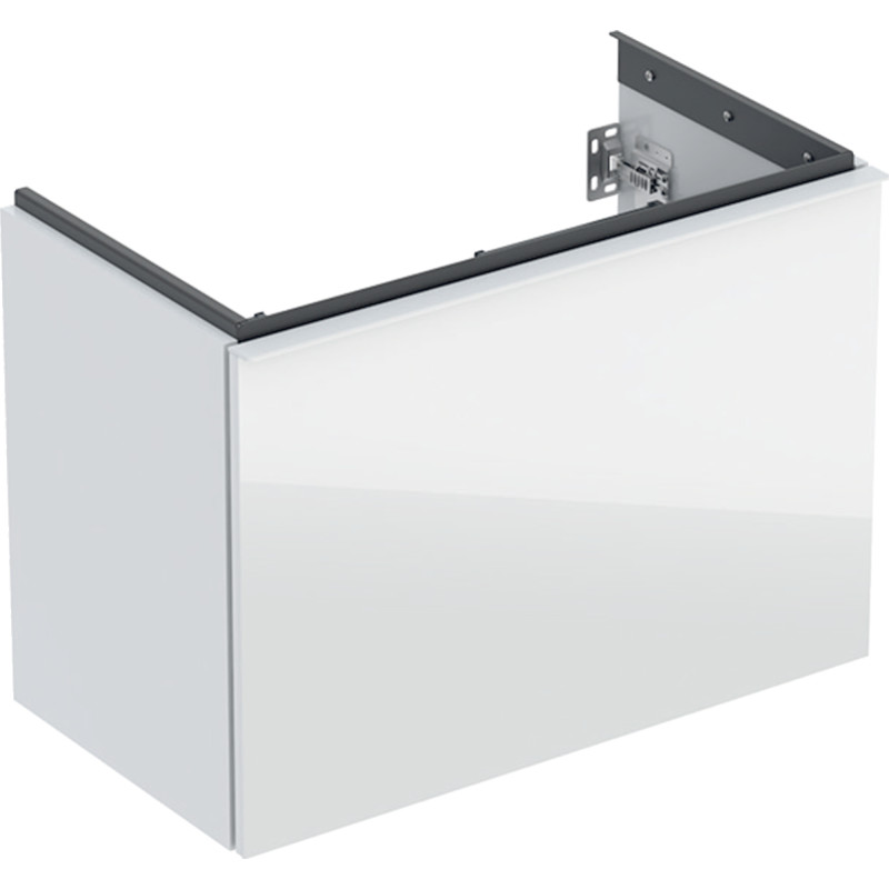 Geberit Acanto tvättställsunderskåp, 74x41,5 cm, vitt glas