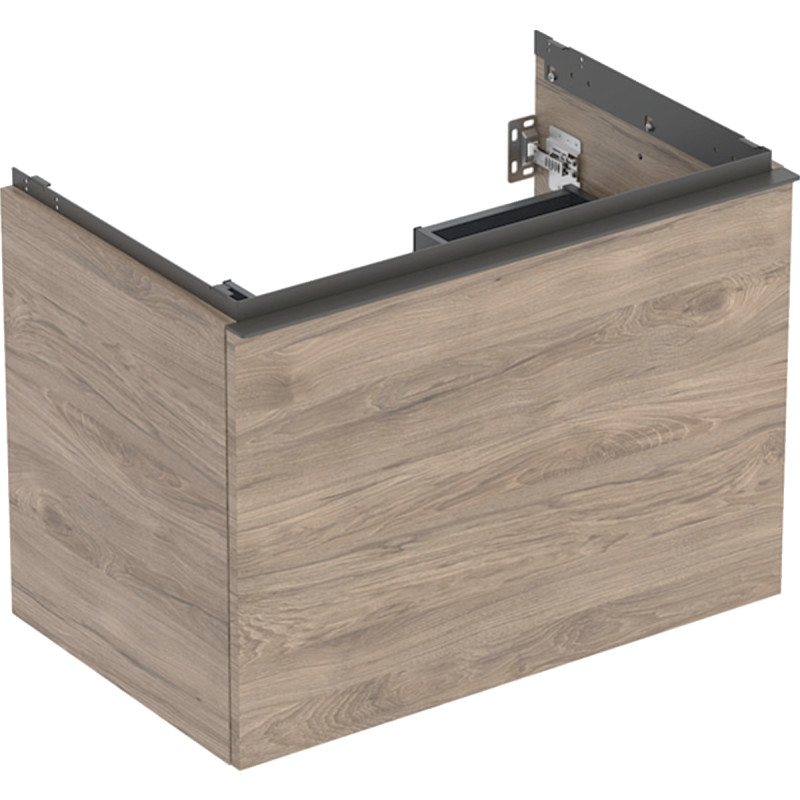 Geberit Acanto tvättställsunderskåp, 74x47,5 cm, valnöt