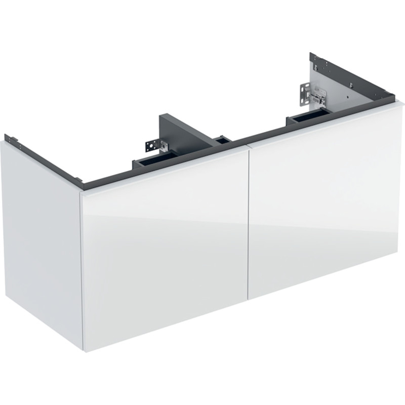 Geberit Acanto tvättställsunderskåp, 118,4x47,5 cm, vitt glas