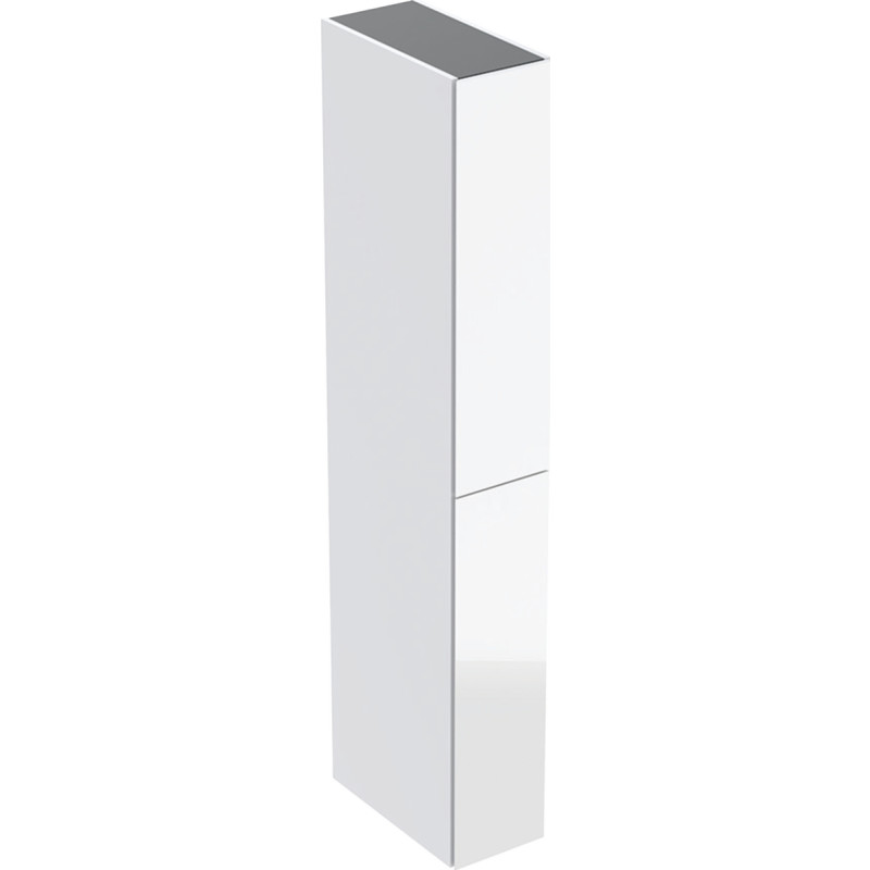 Geberit Acanto högskåp, 24x180 cm, vitt glas