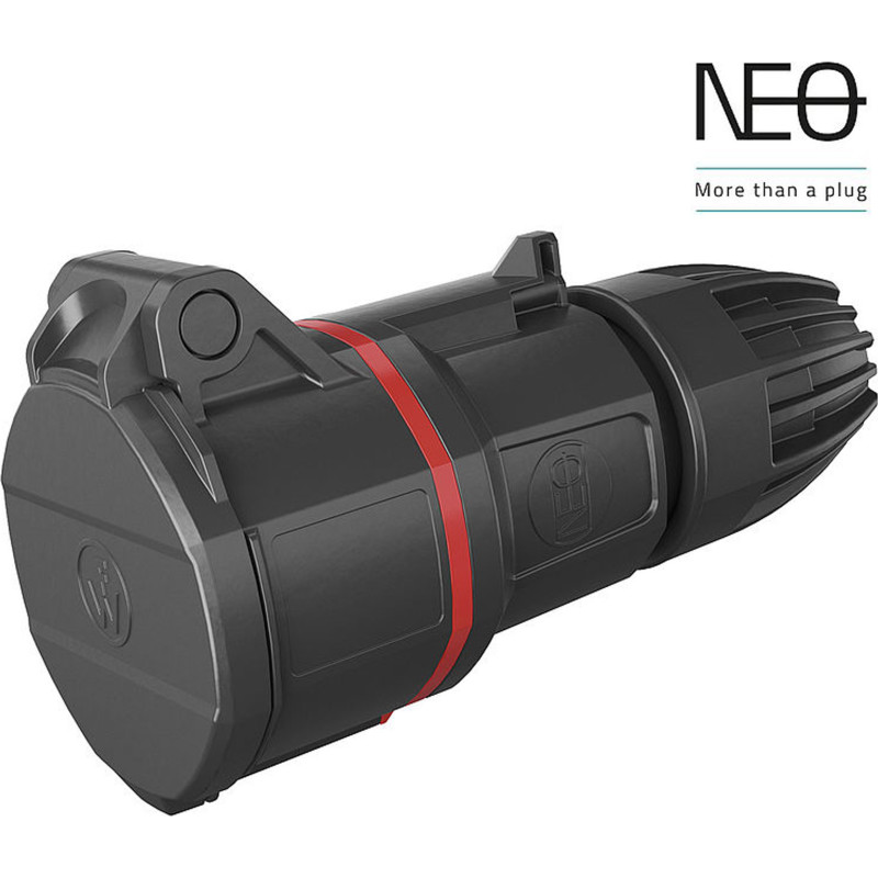 CEE Mellemled Neo 16A 5P 400V rød, 6H med fjederklemme, IP54