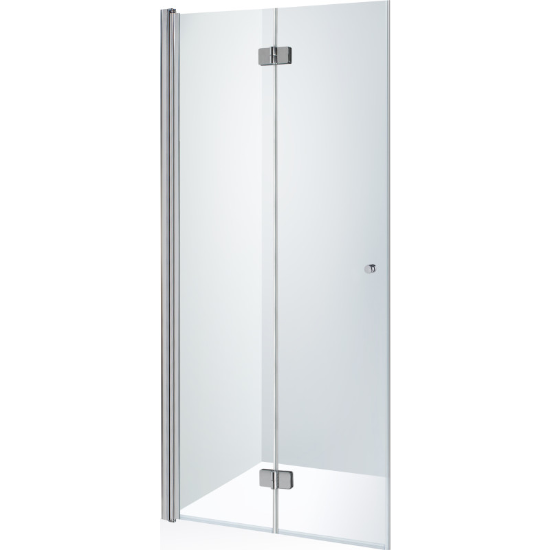 Brasta Simona brusedør, 77,3 cm, venstre, klart glas, krom profil