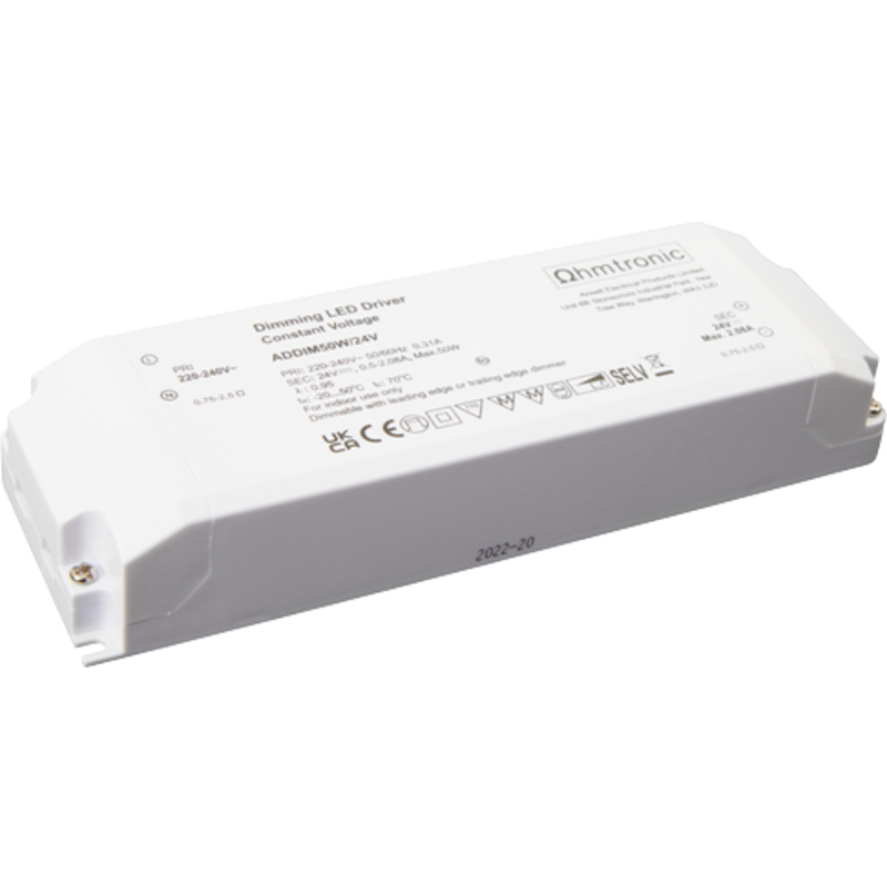 Ansell Lighting LED driver, dæmpbar, 24V, 50W