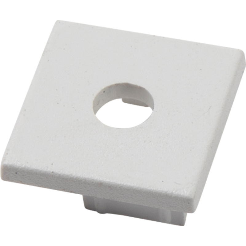 Ansell Lighting ändstycke, med hål, 15x56,2 mm, vit