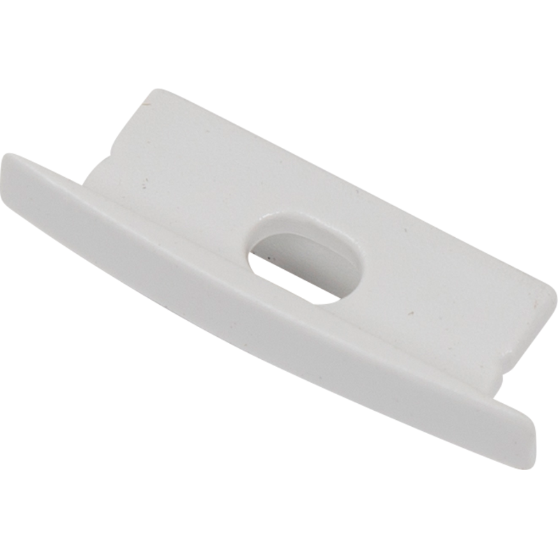 Ansell Lighting ändstycke, med hål, 9,7x30,6 mm, vit
