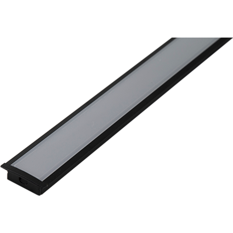 Ansell Lighting LED skinne, indbyg, 9,7x30,6 mm, 2 meter, sort